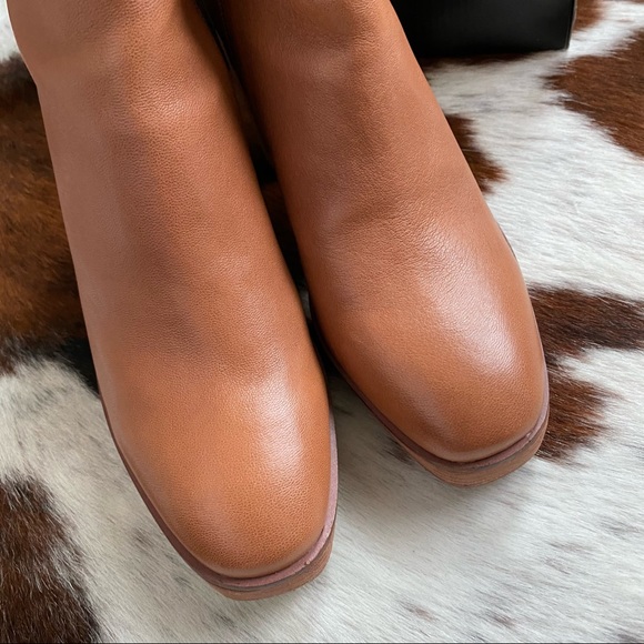 AQUA Nessa Brown Leather Chunky 70’s Boots 9.5 - Picture 8 of 13